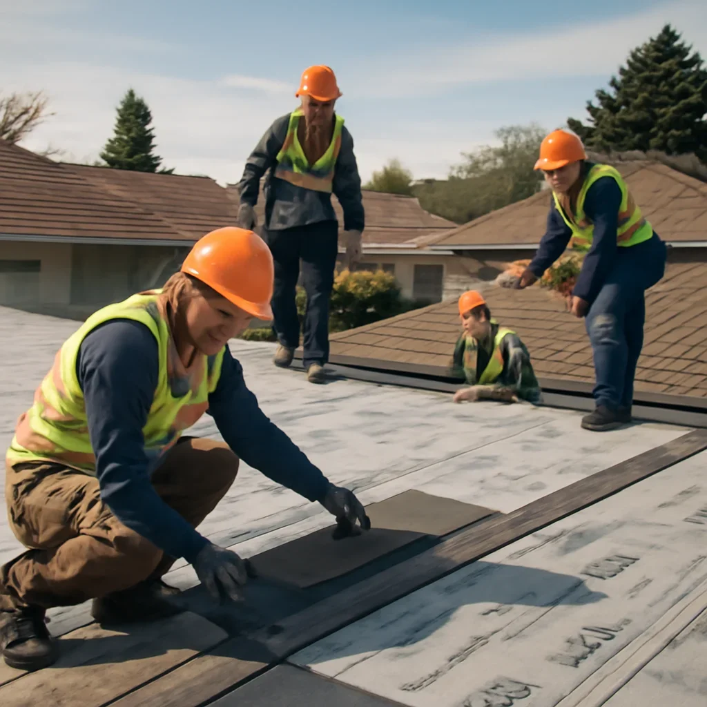 Organized work process for roofing company in abbotsford, b.c.