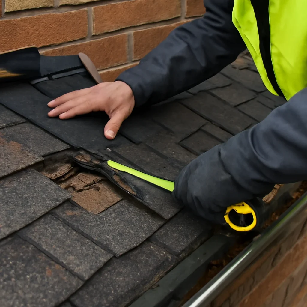 Close assessment of details connected to abbotsford storm-damage roof repair