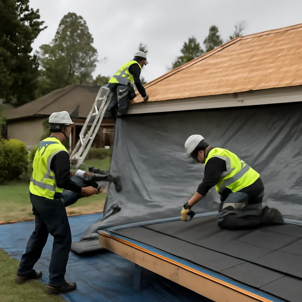 Organized work process for about roofing star