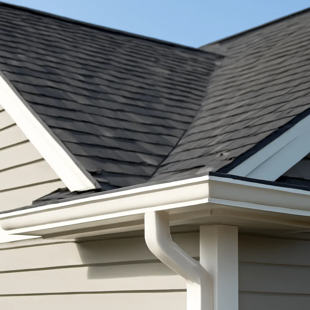 Completed roofing detail associated with asphalt shingle roofing