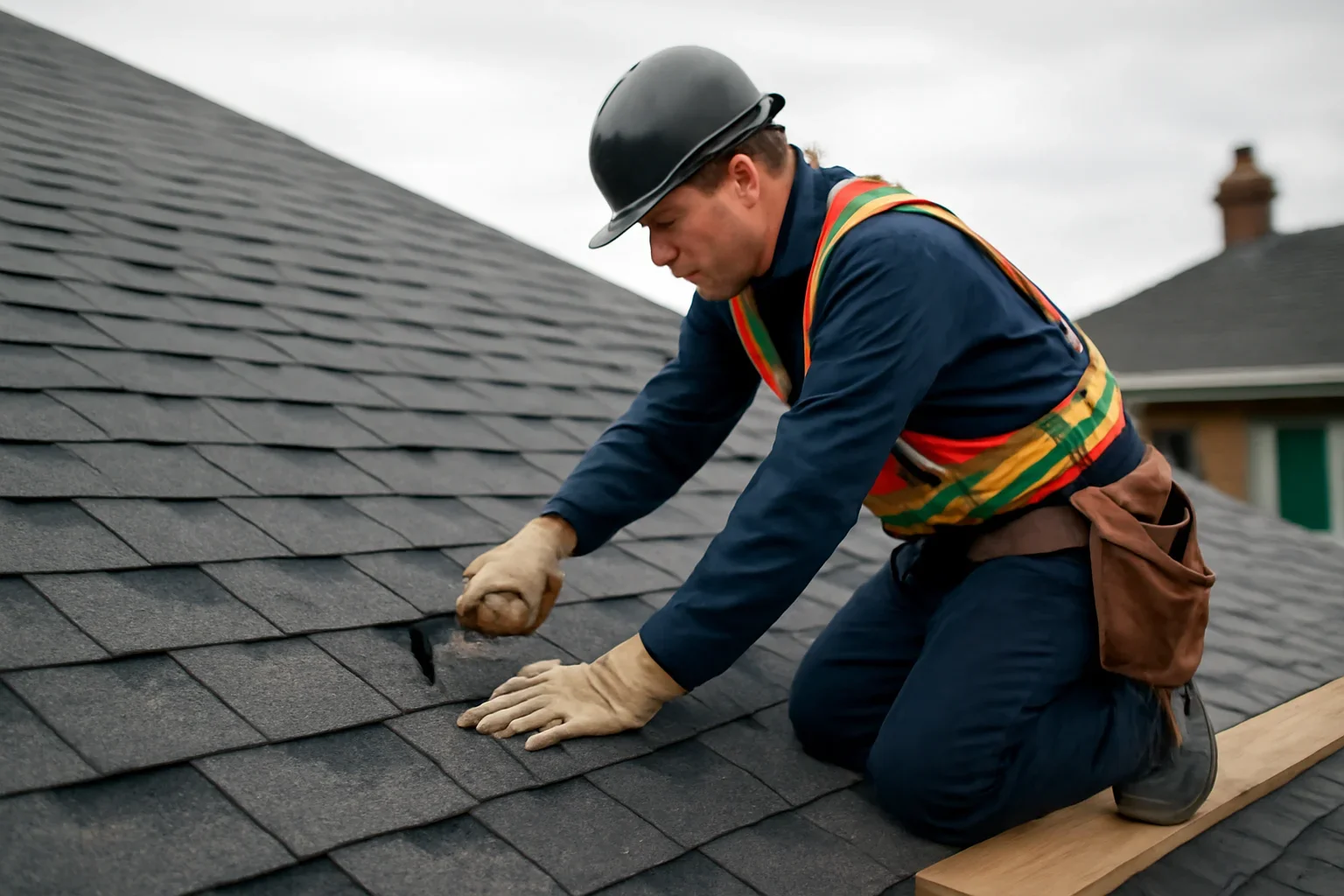 Professional roofing work related to asphalt shingle roofing