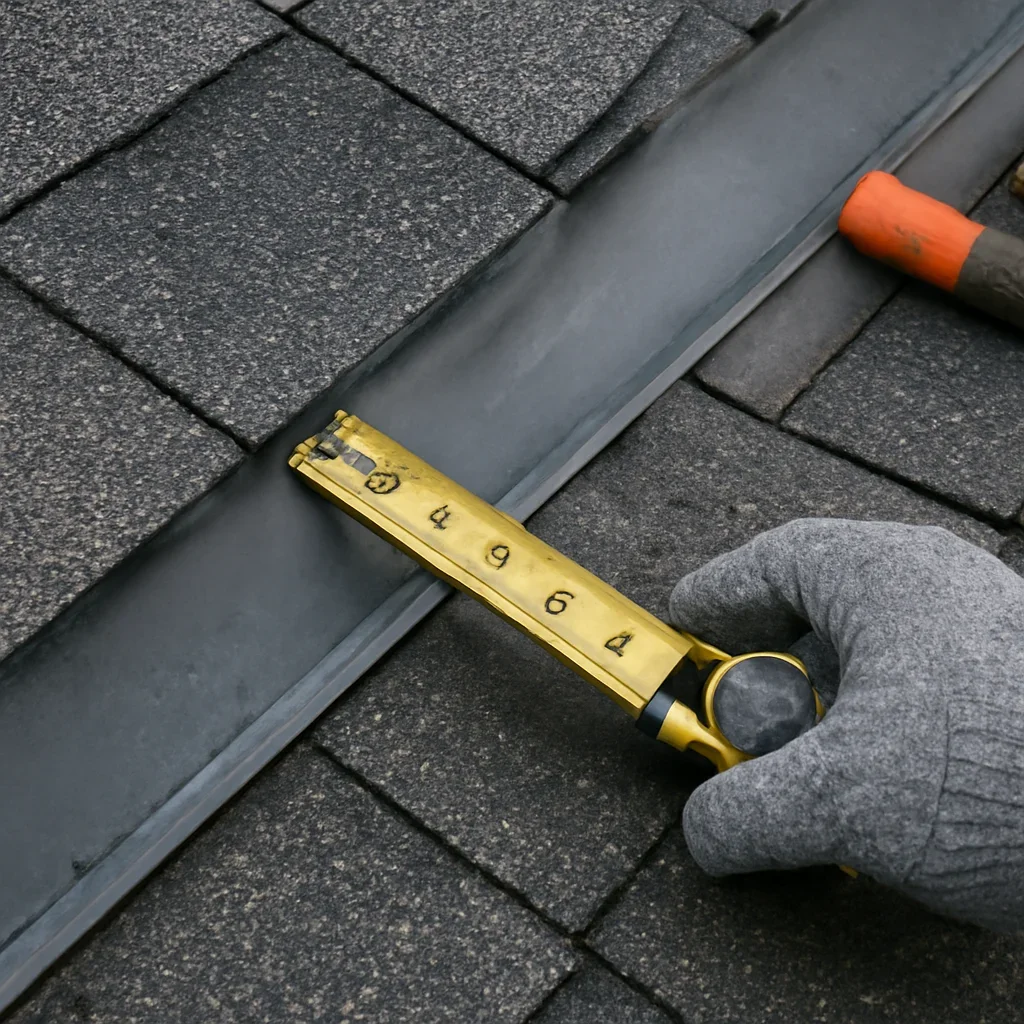 Close assessment of details connected to asphalt shingle roofing