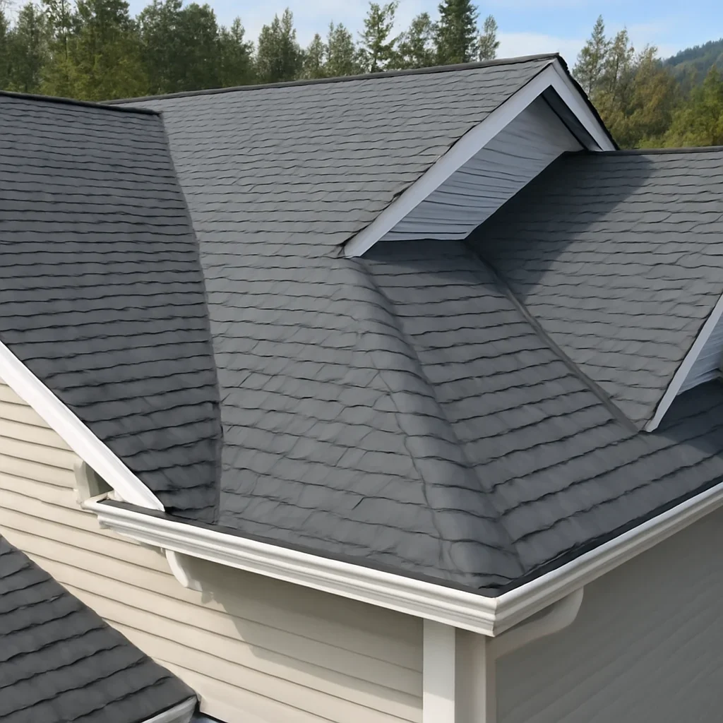 Completed roofing detail associated with roofing for builders and developers
