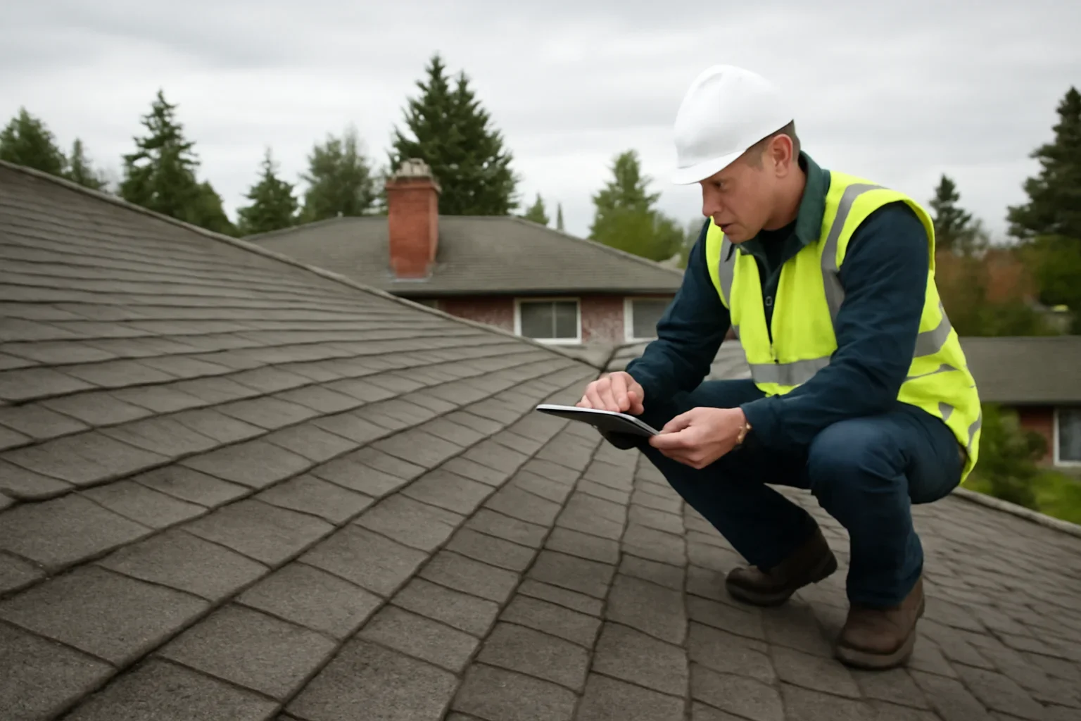 Roofing assessment at a Burnaby property