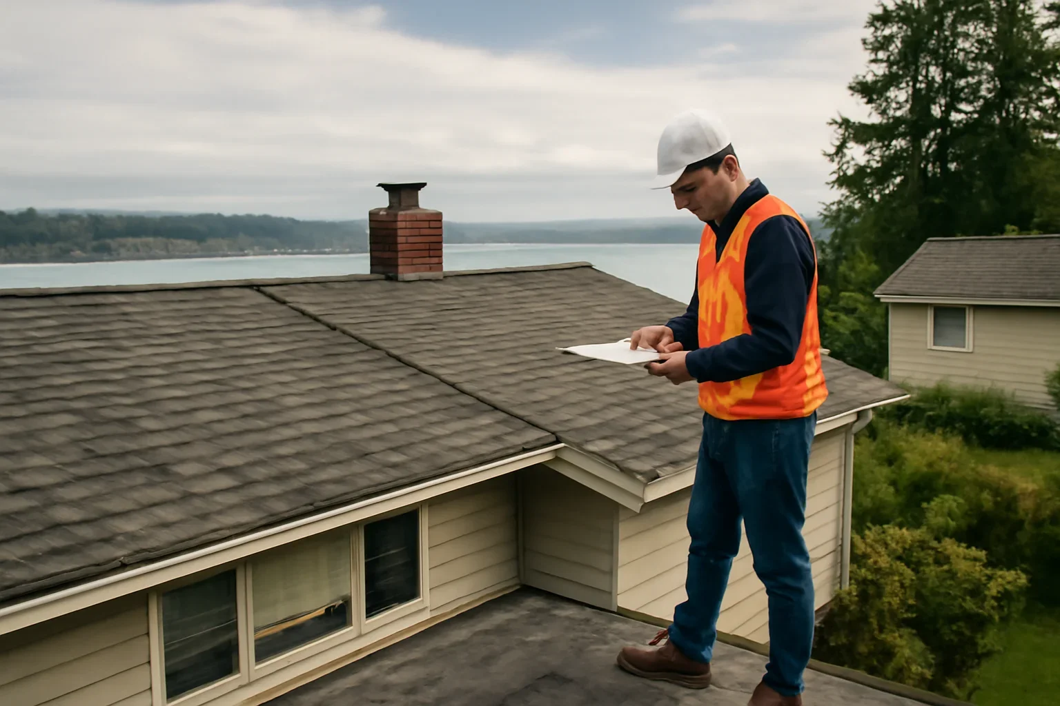 Roofing assessment at a Campbell River property
