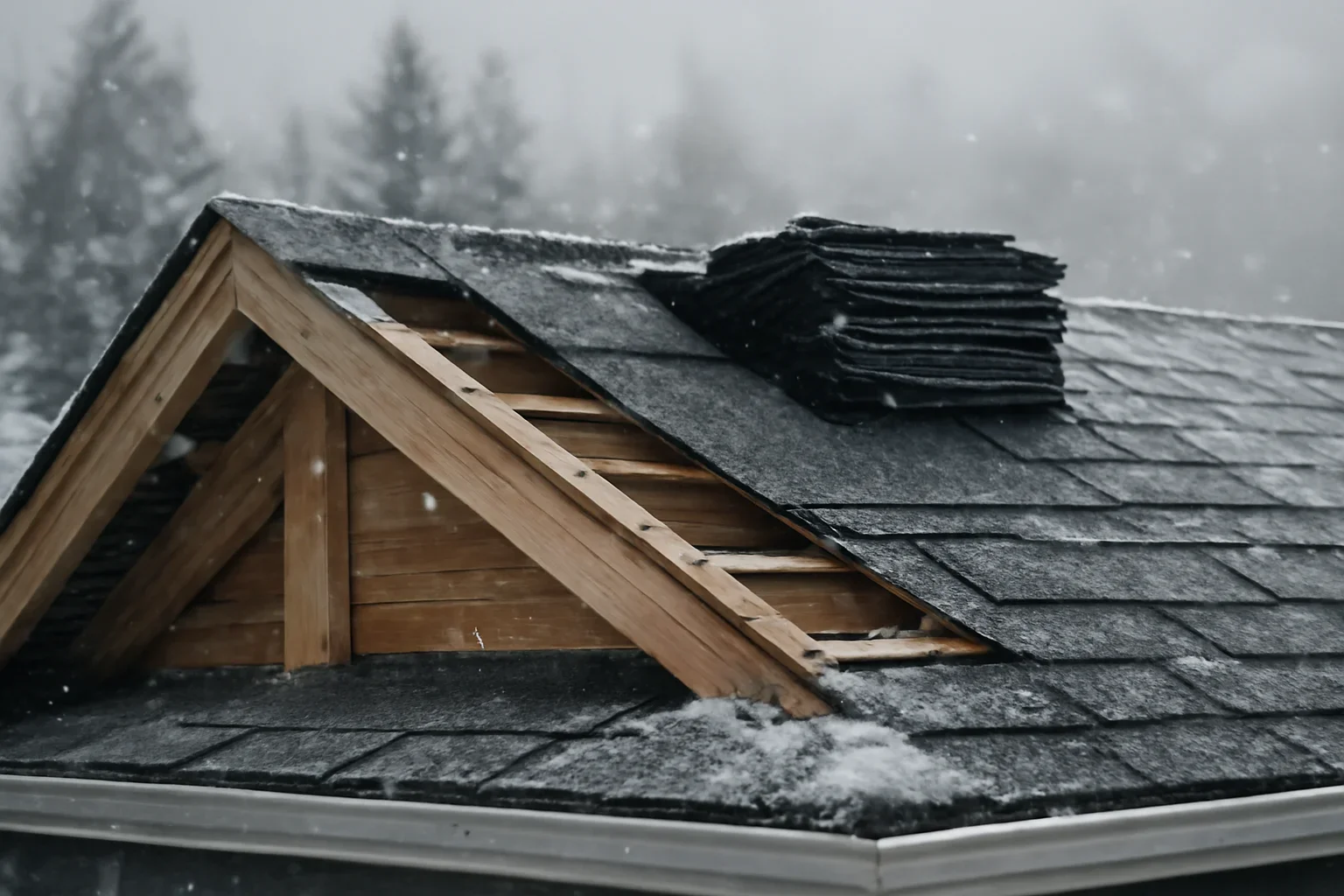 Roof detail supporting can a roof be replaced during a b.c. winter?