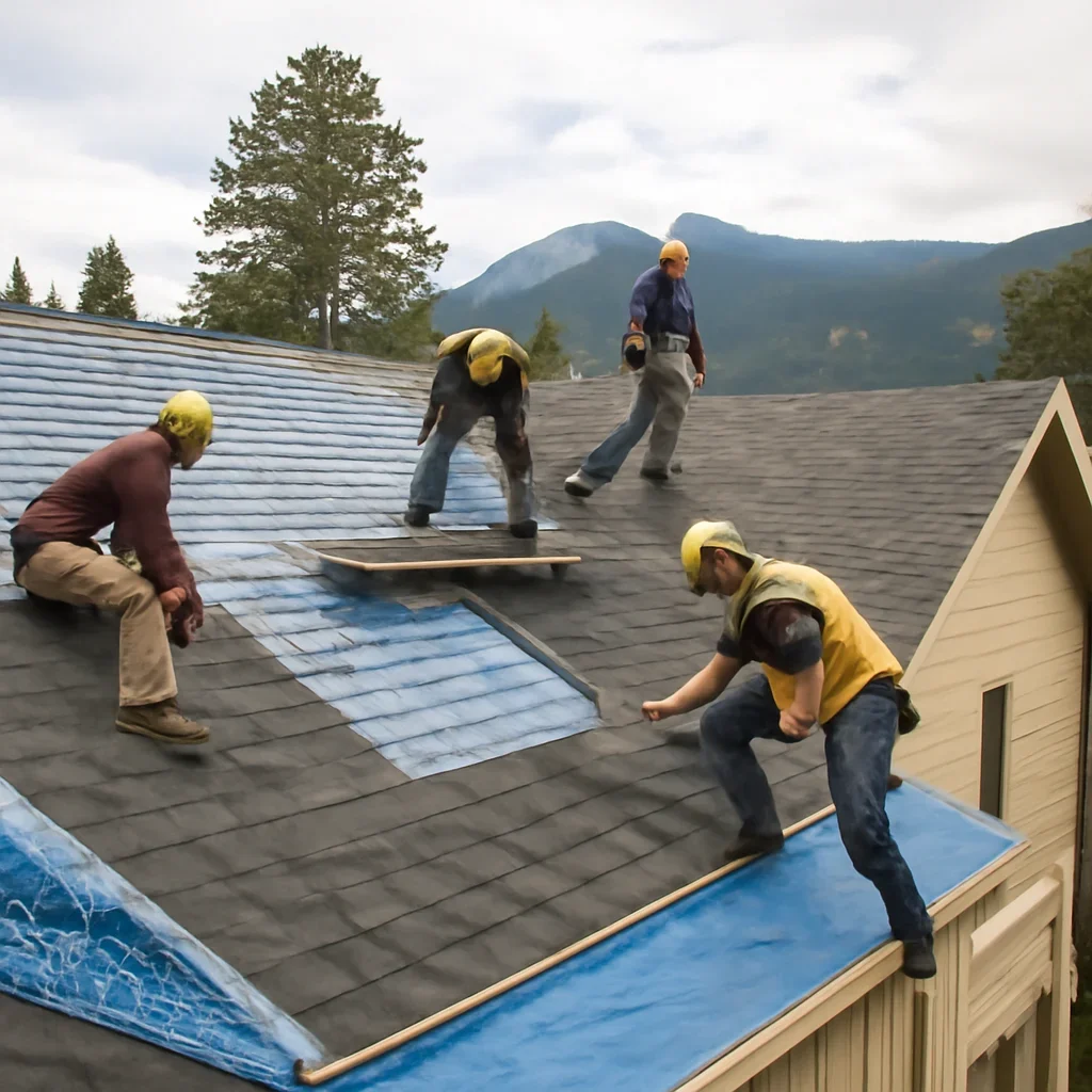 Organized work process for roofing company in castlegar, b.c.