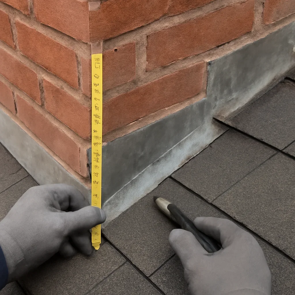 Close assessment of details connected to chimney flashing repair