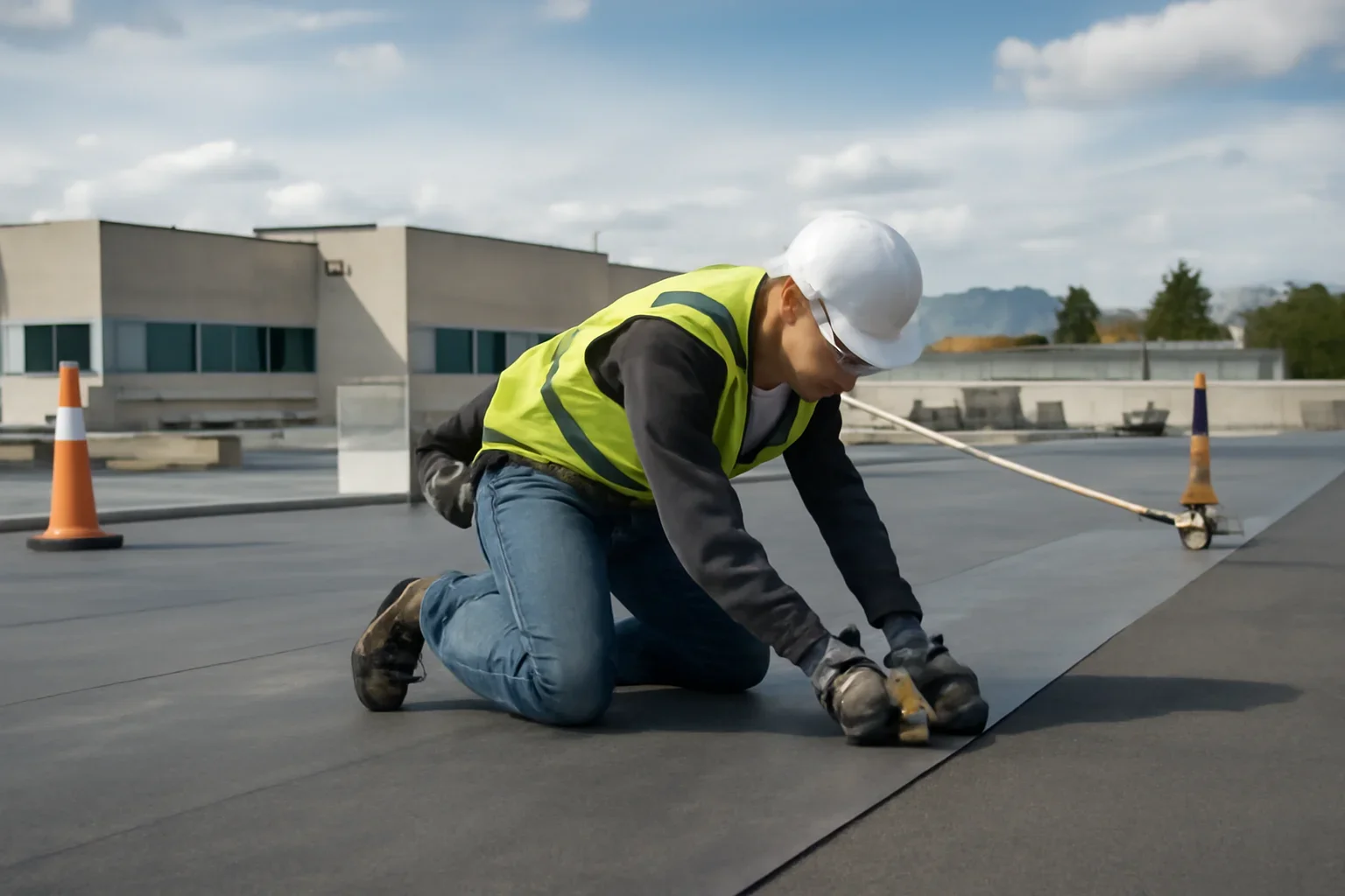 Professional roofing work related to roofing for commercial property owners