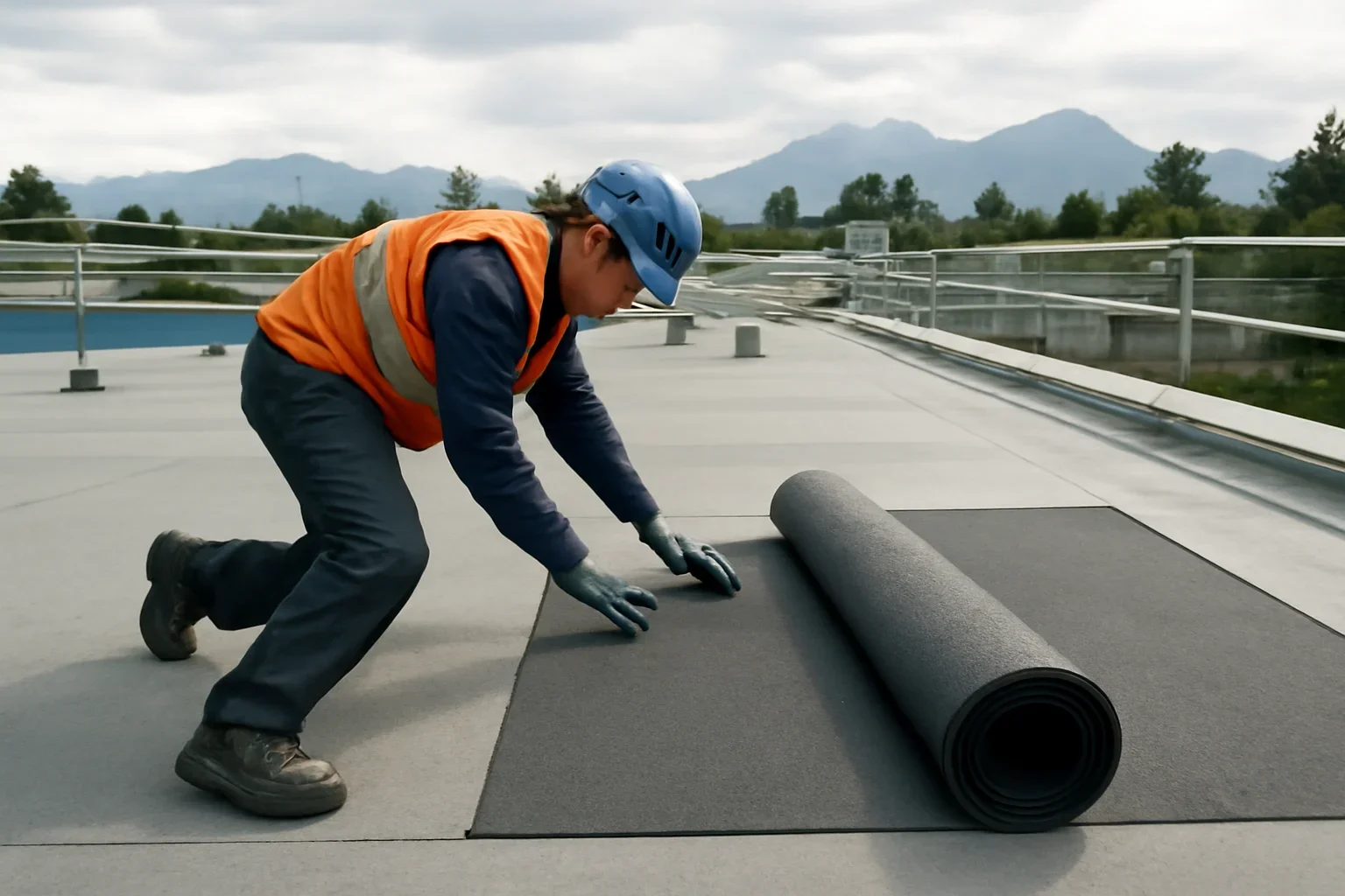 Professional roofing work related to commercial roof repair