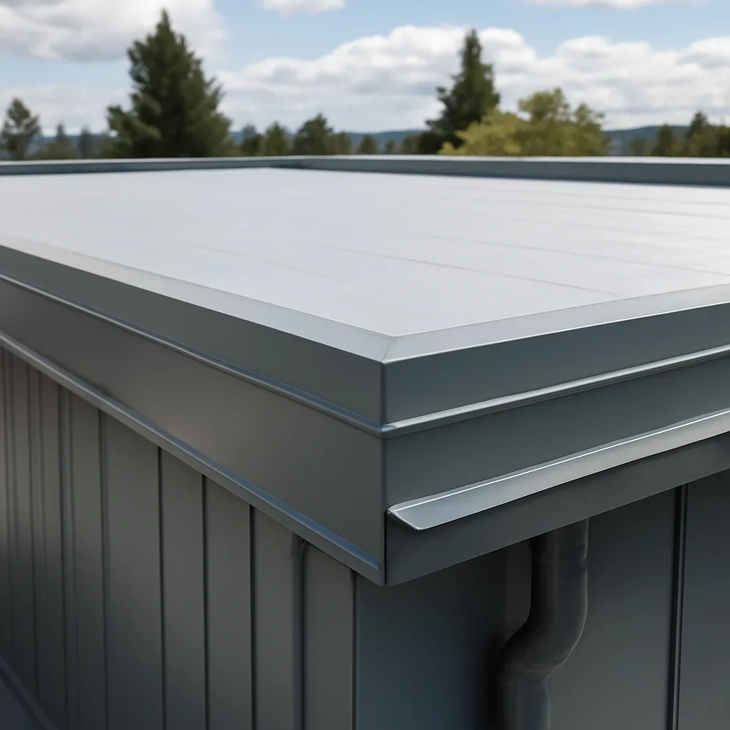 Completed roofing detail associated with commercial roofing