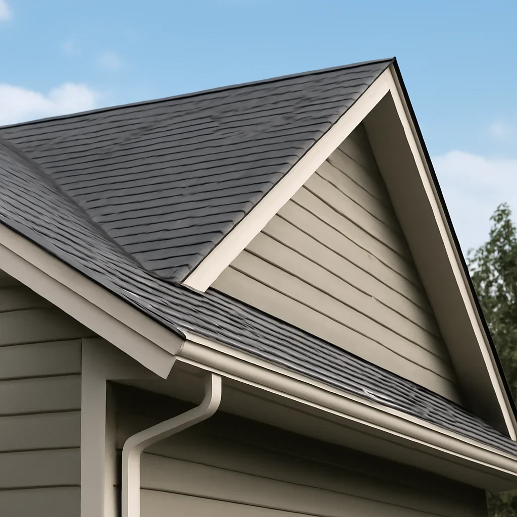 Completed roofing detail associated with community