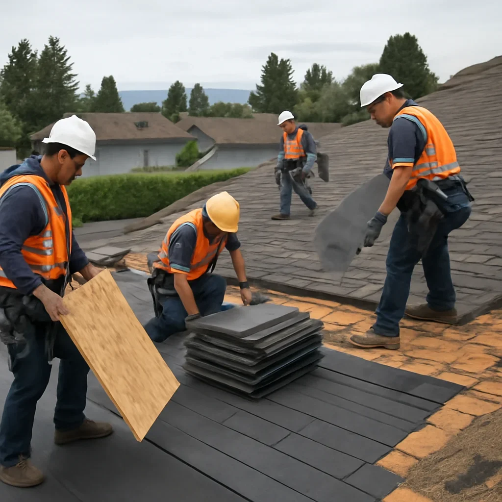 Organized work process for roofing company in coquitlam, b.c.