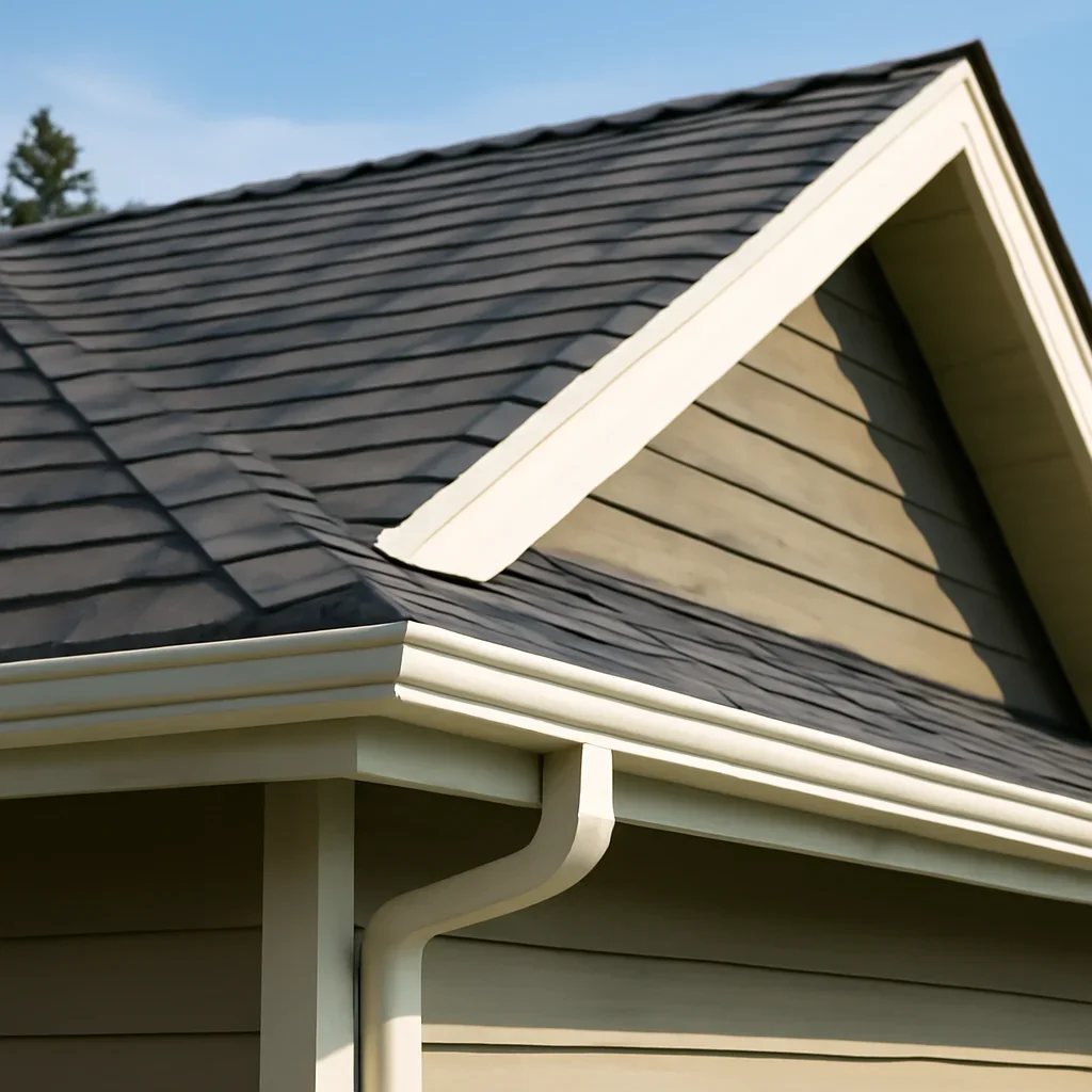 Completed roofing detail associated with customers we serve