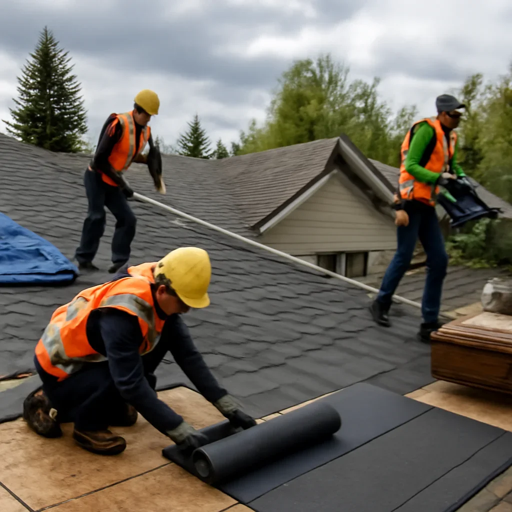 Organized work process for roofing company in dawson creek, b.c.
