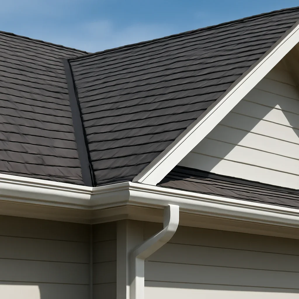 Completed roofing detail associated with roofing company in delta, b.c.