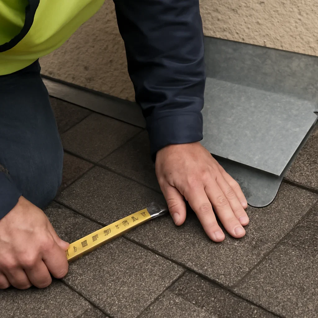 Close assessment of details connected to emergency roof-leak guide