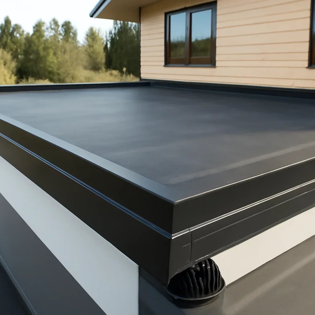 Completed roofing detail associated with epdm roofing