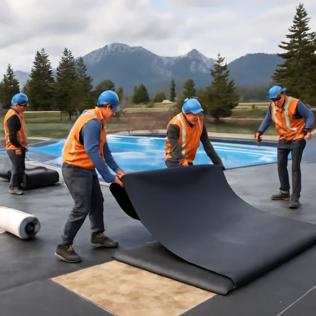 Organized work process for epdm roofing