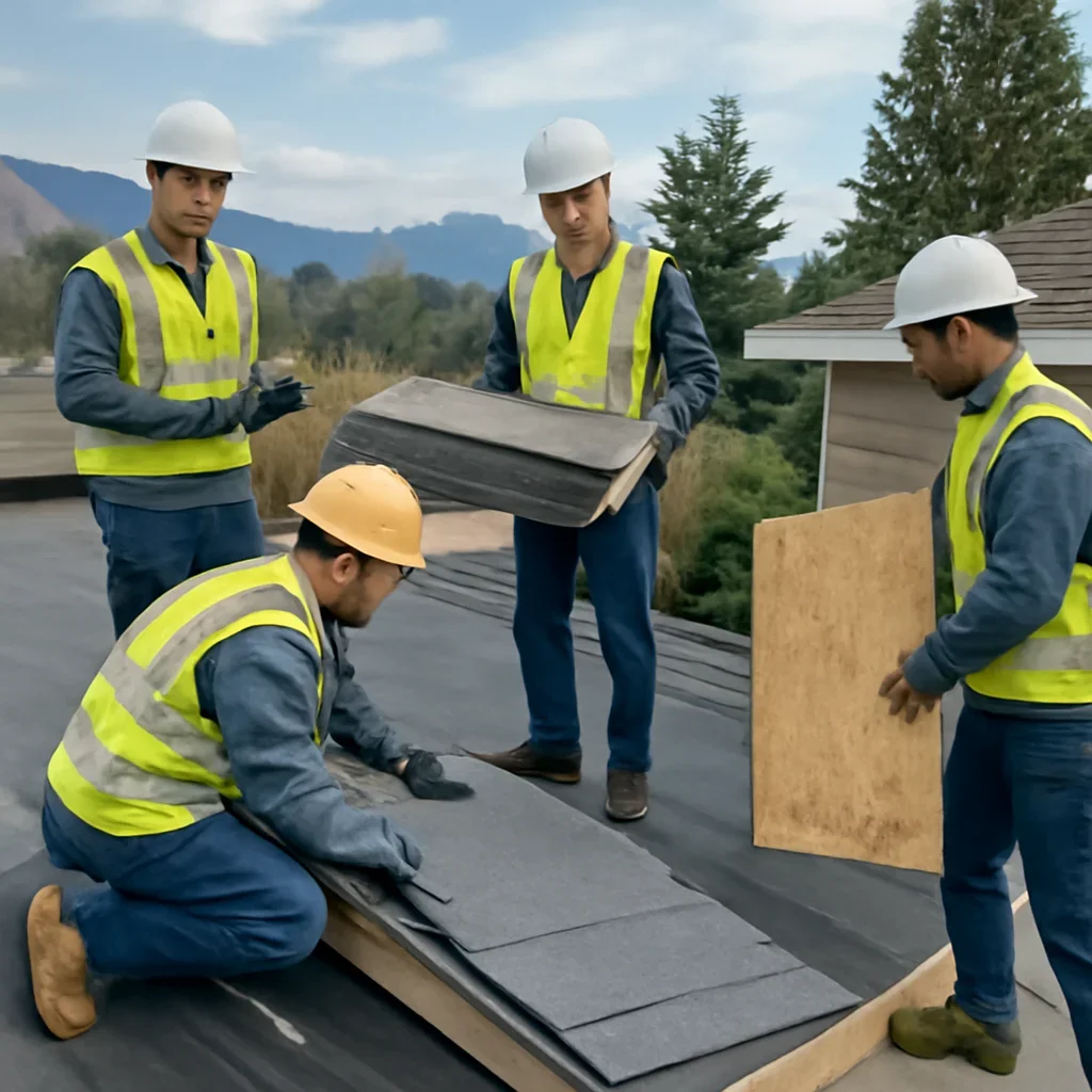 Organized work process for roofing financing
