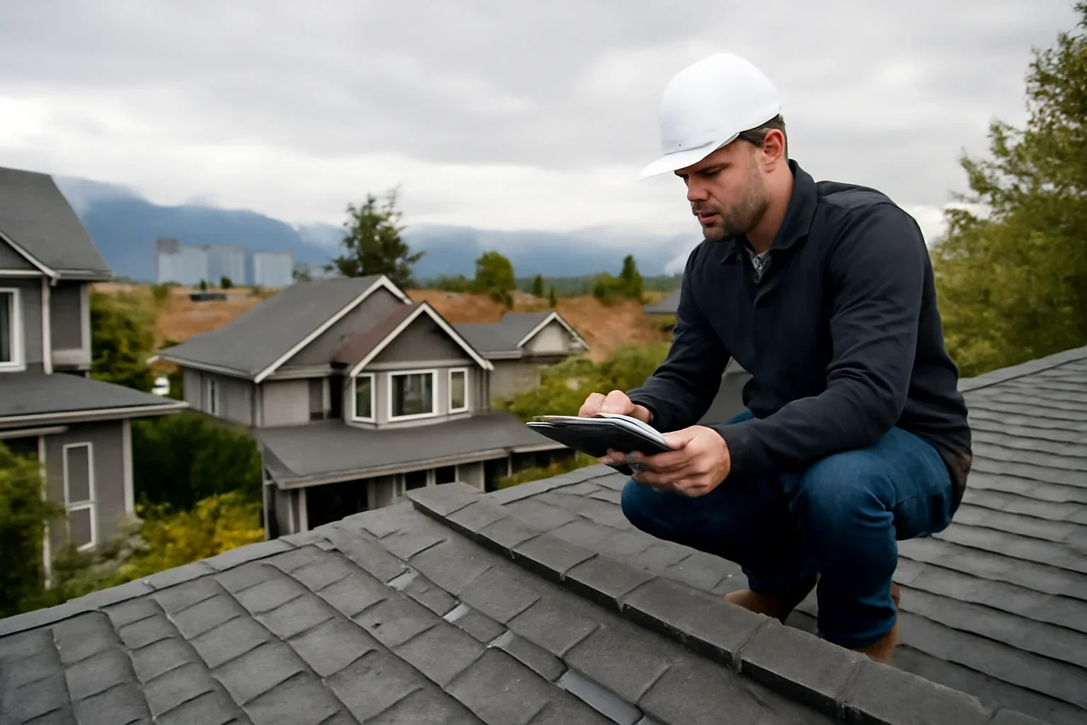 Roofing assessment at a Vancouver property
