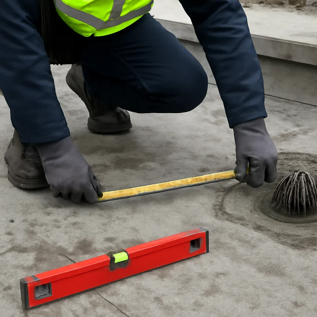Close assessment of details connected to flat roofing