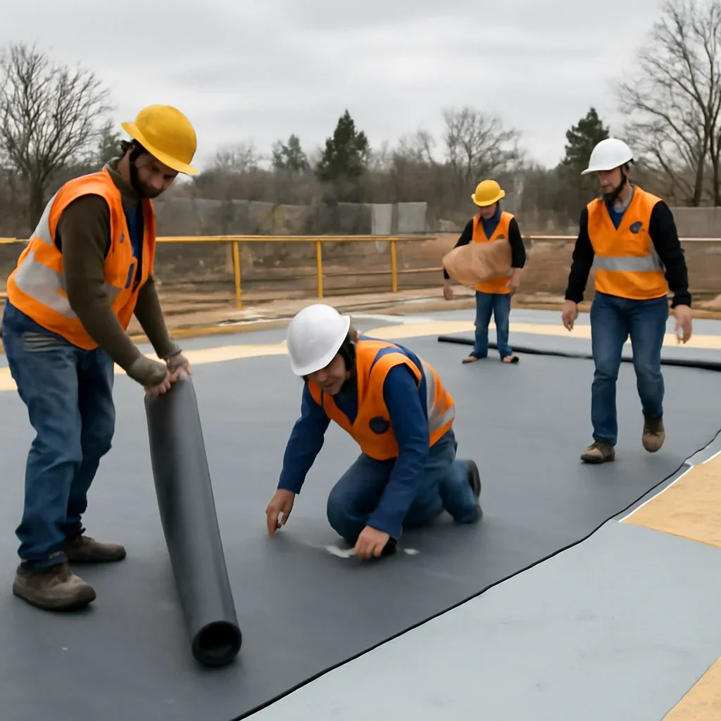 Organized work process for flat roofing in vancouver, b.c.