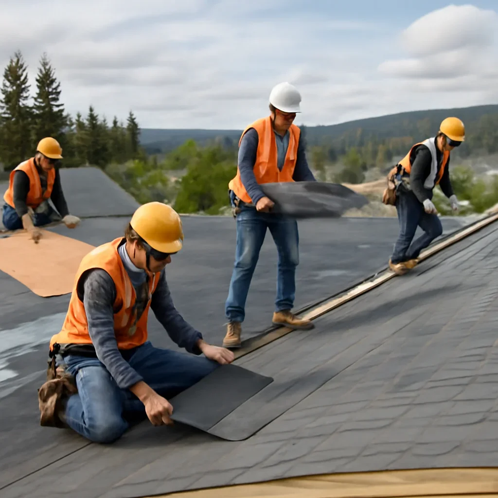 Organized work process for roofing company in fort st. john, b.c.