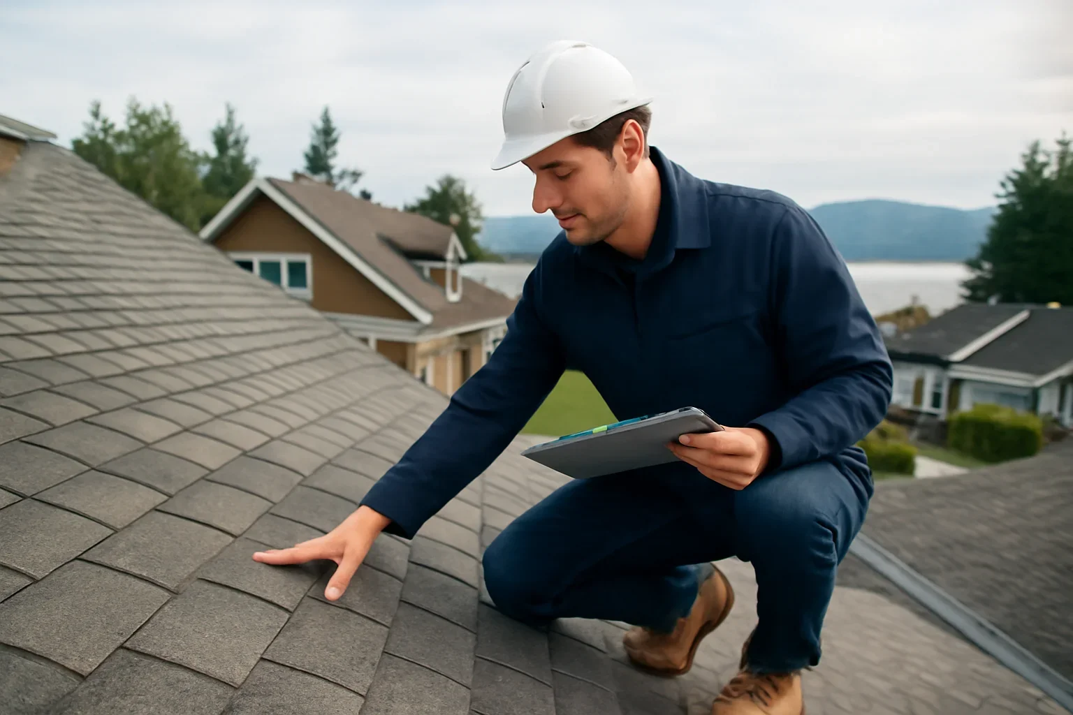Roofing assessment at a Gibsons property