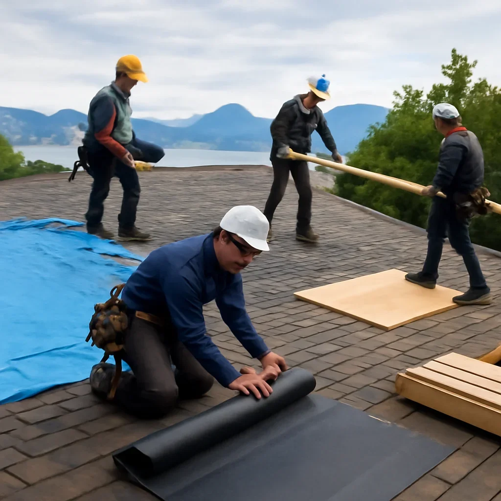 Organized work process for roofing company in gibsons, b.c.