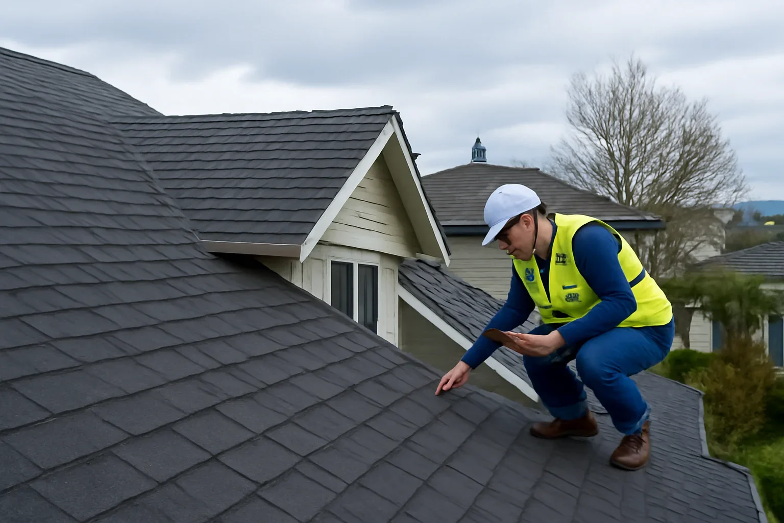 Roofing assessment at a Delta property