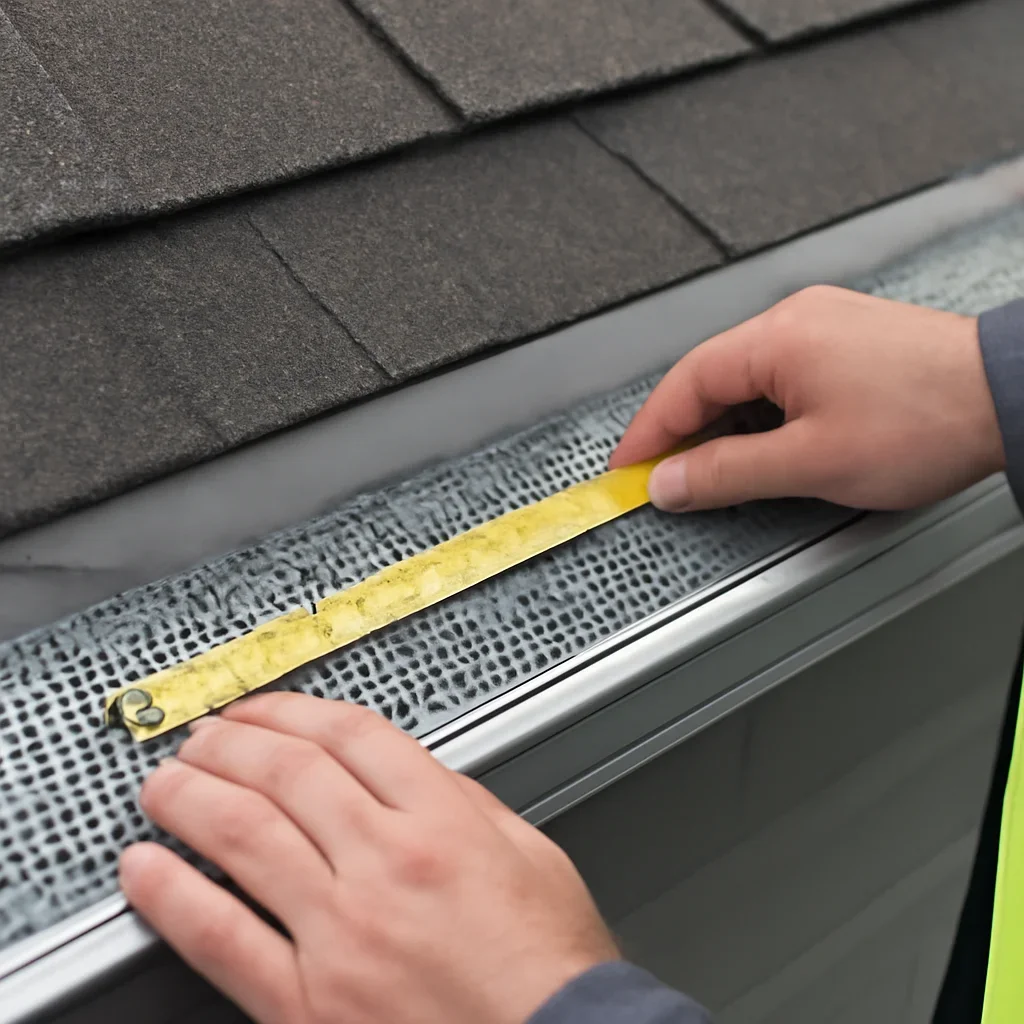 Close assessment of details connected to gutter guards