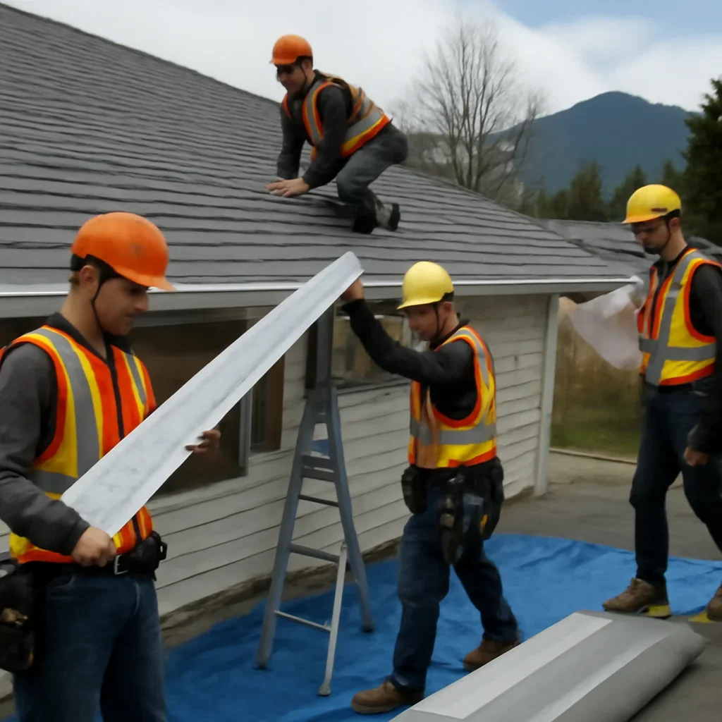 Organized work process for gutter guards