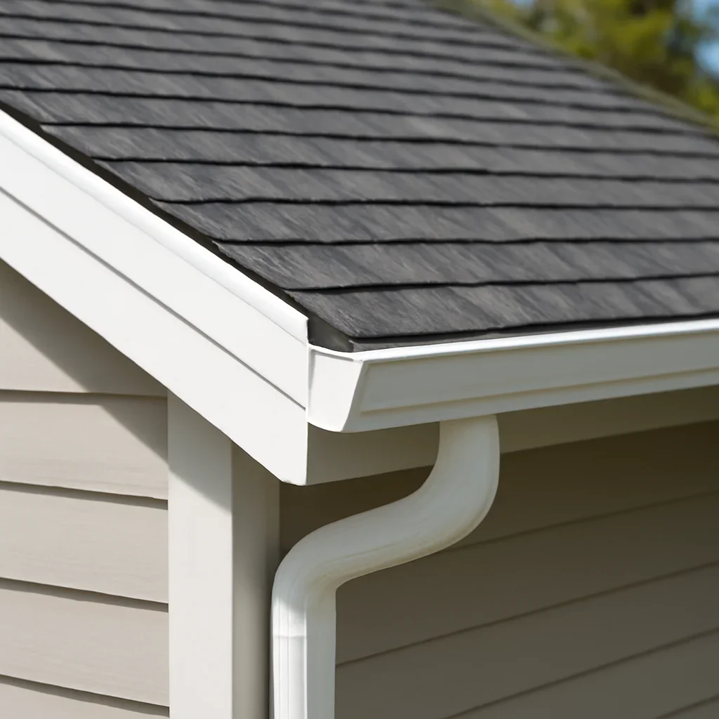 Completed roofing detail associated with gutter installation