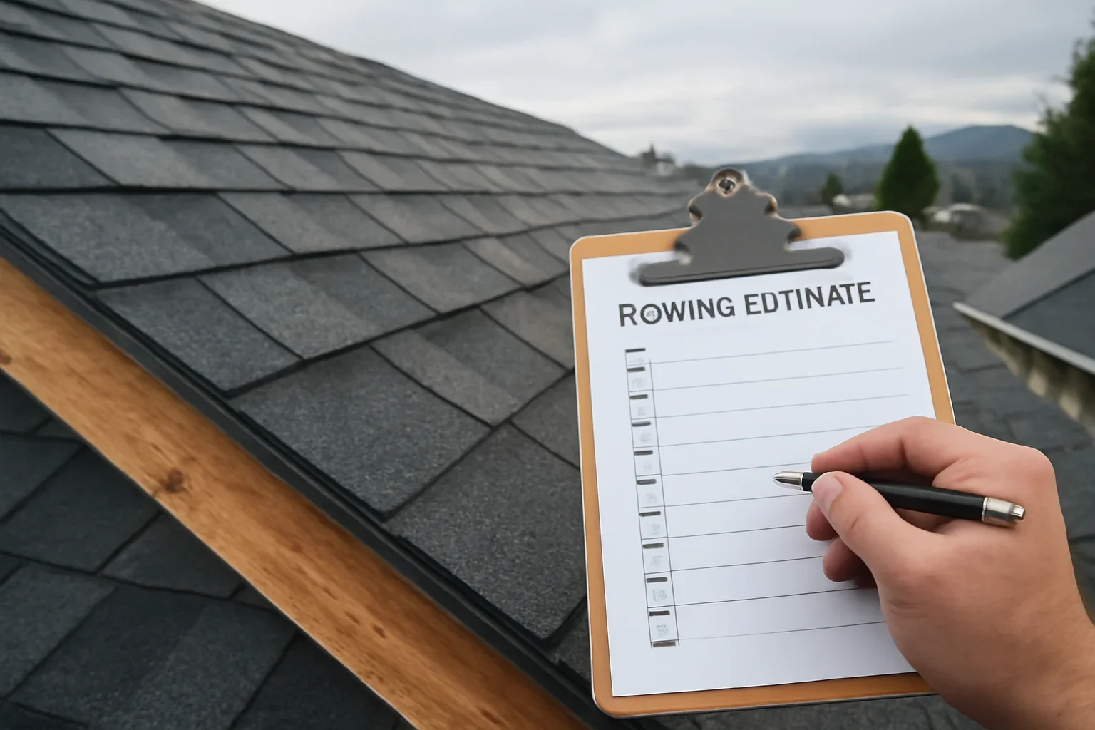 Roof detail supporting homeowner roofing-estimate checklist