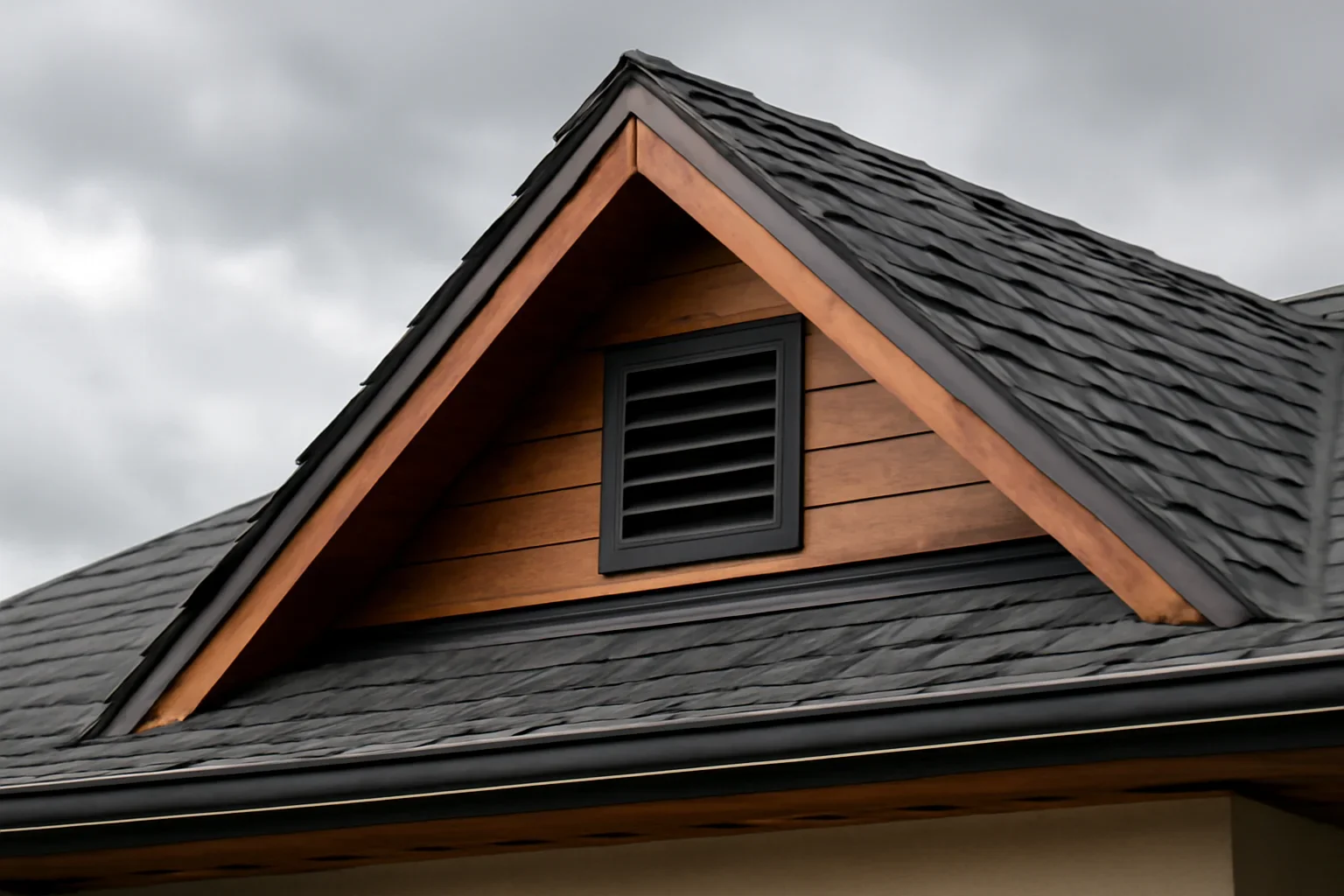 Roof detail supporting how attic ventilation affects roof life