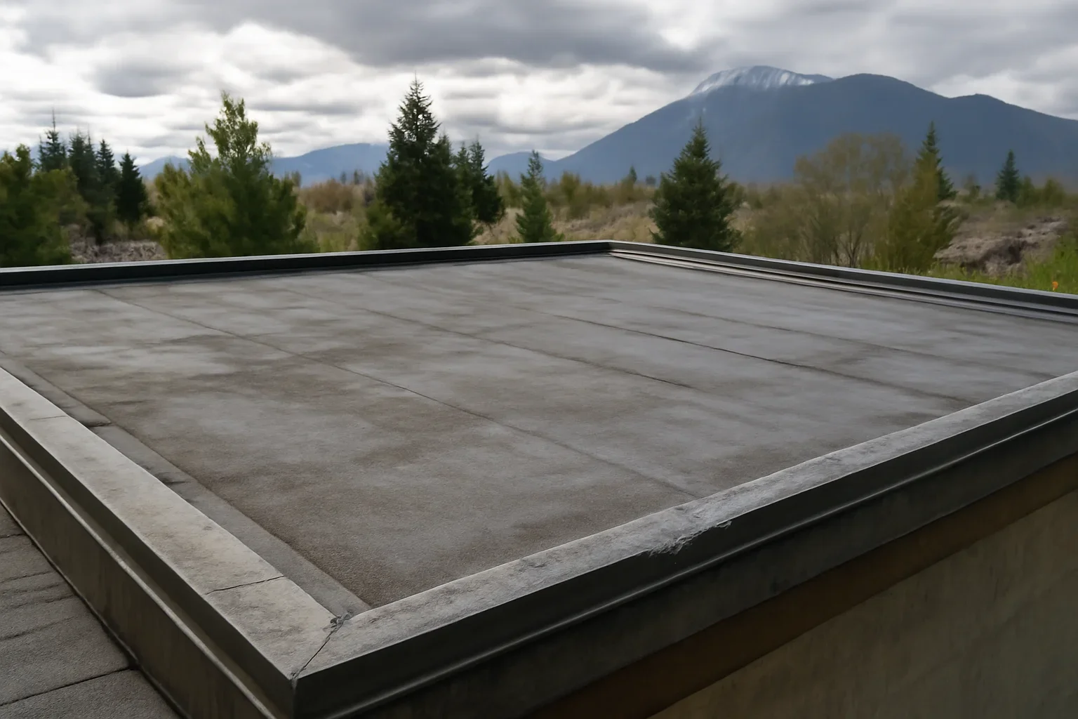 Roof detail supporting how long does a flat roof last in british columbia?
