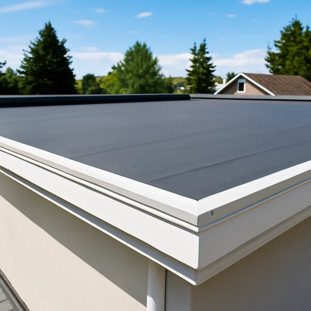 Completed roofing detail associated with how long does a flat roof last in british columbia?