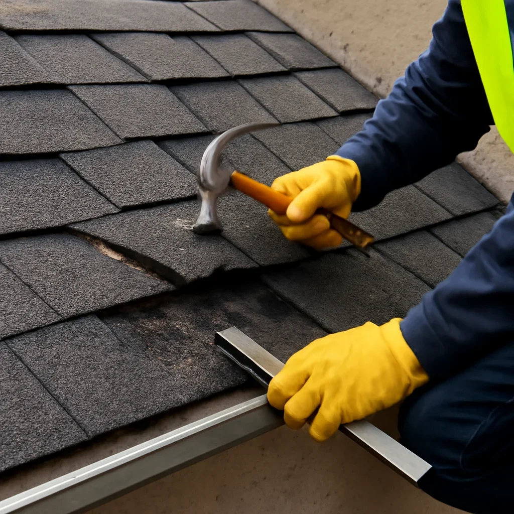 Close assessment of details connected to how wind damages shingles and flashing