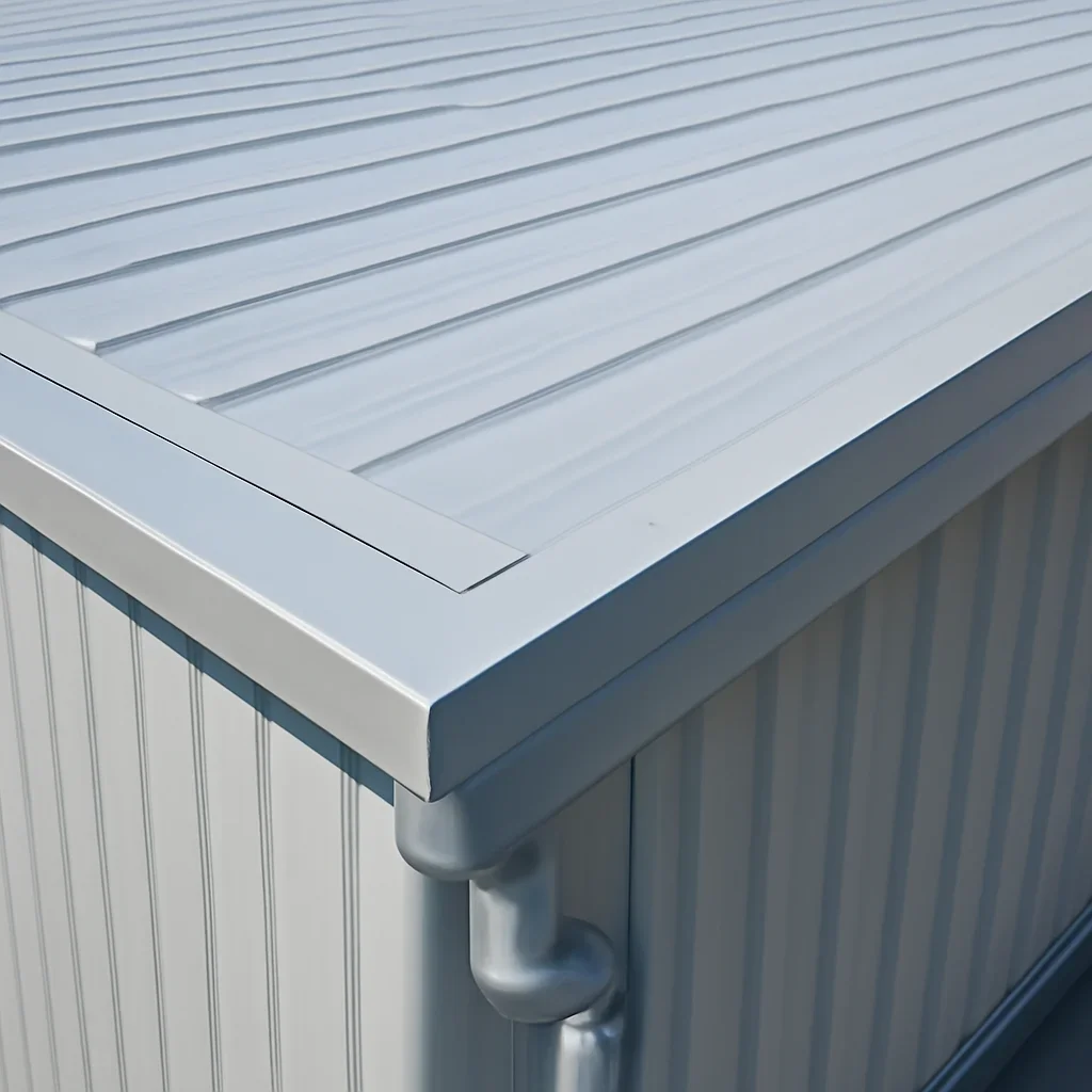 Completed roofing detail associated with industrial roofing
