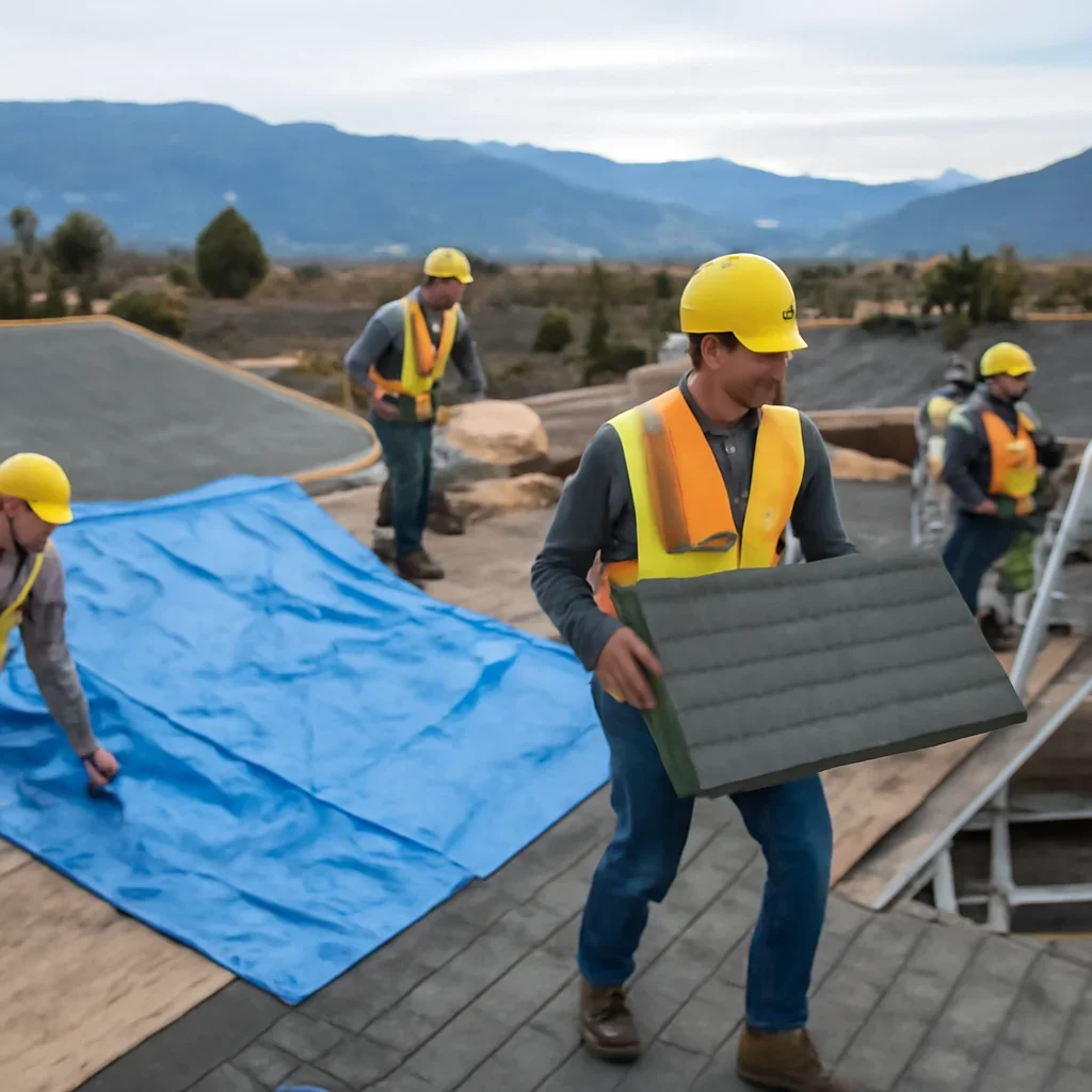 Organized work process for roofing company in kelowna, b.c.