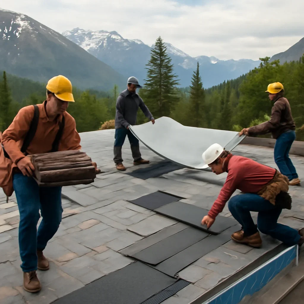 Organized work process for roofing in the kootenays