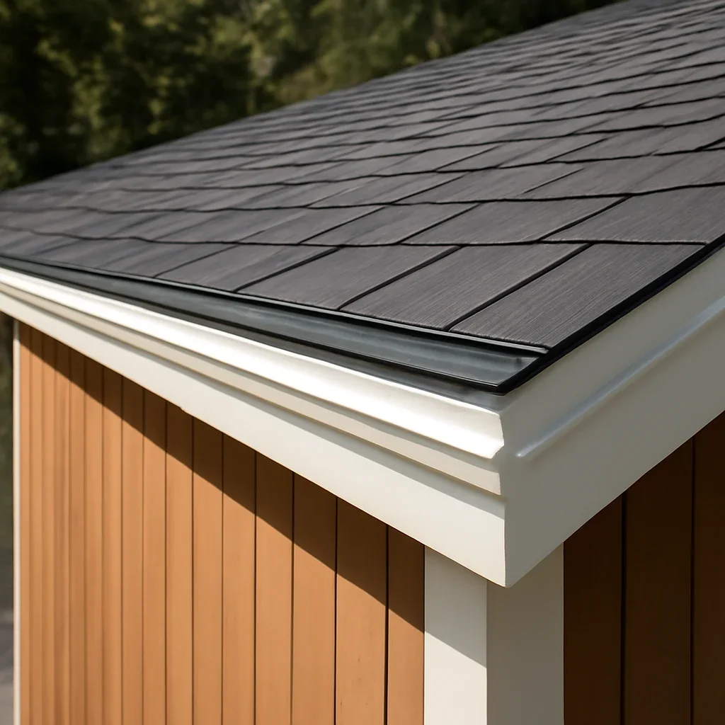 Completed roofing detail associated with roofing in the kootenays