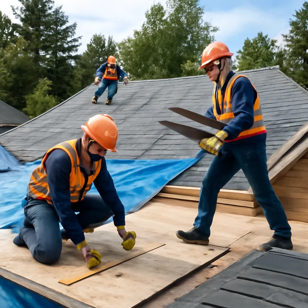 Organized work process for roofers in langley, b.c.