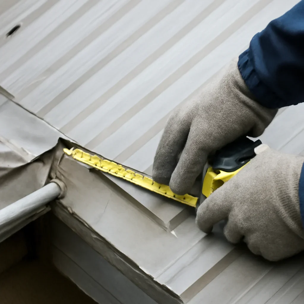Close assessment of details connected to metal roofing