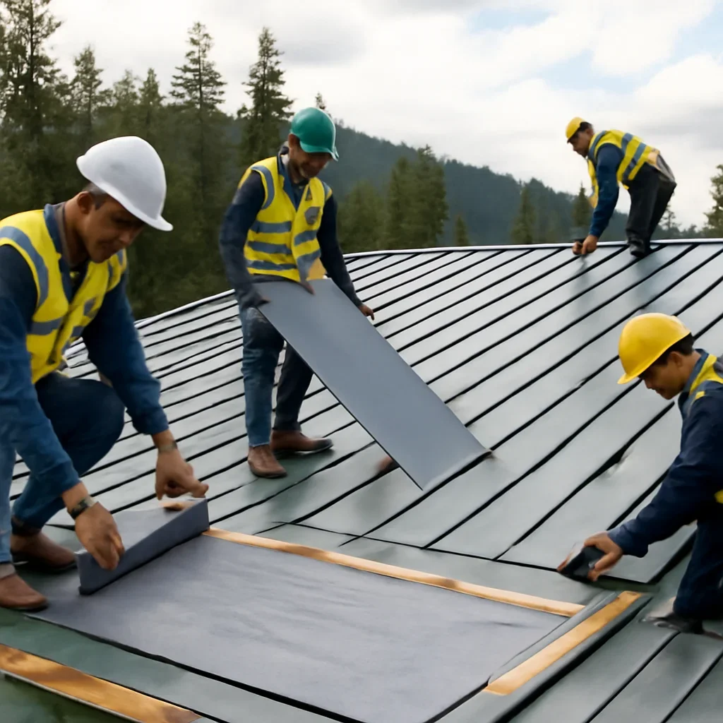 Organized work process for metal roofing projects