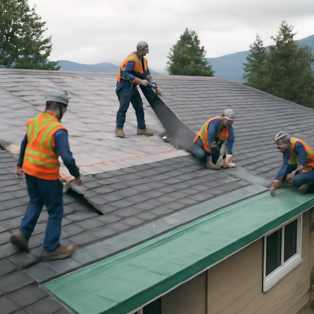 Organized work process for roofing company in mission, b.c.