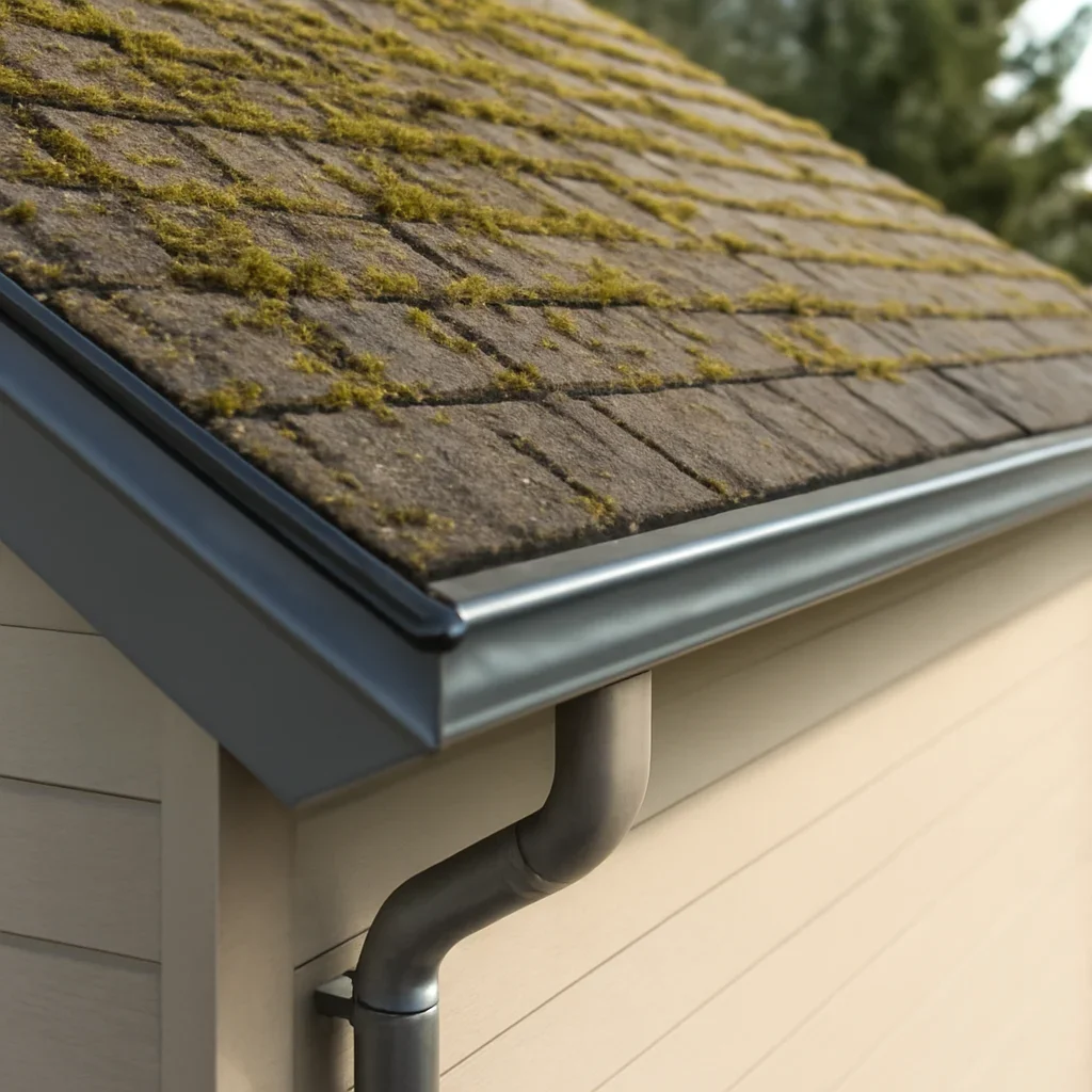 Completed roofing detail associated with moss-damaged roof assessment