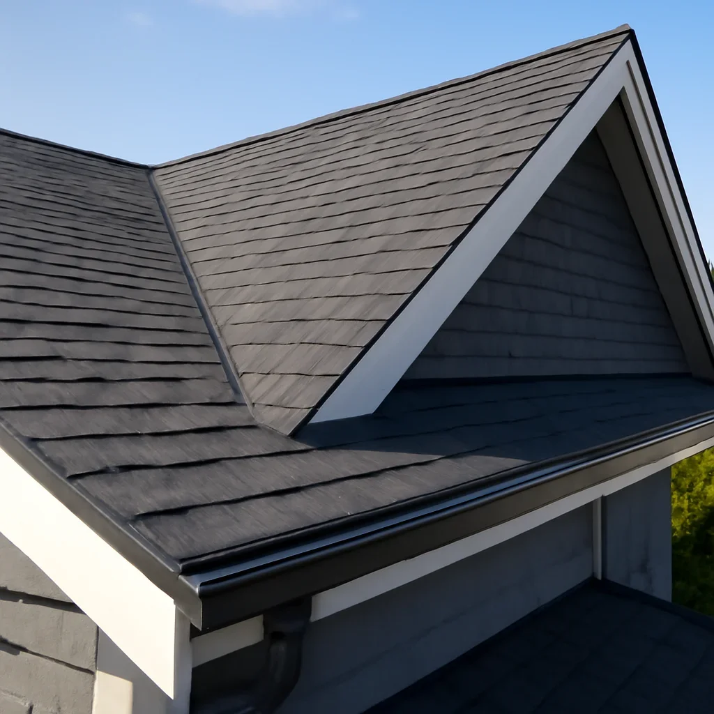Completed roofing detail associated with roofing company in new westminster, b.c.