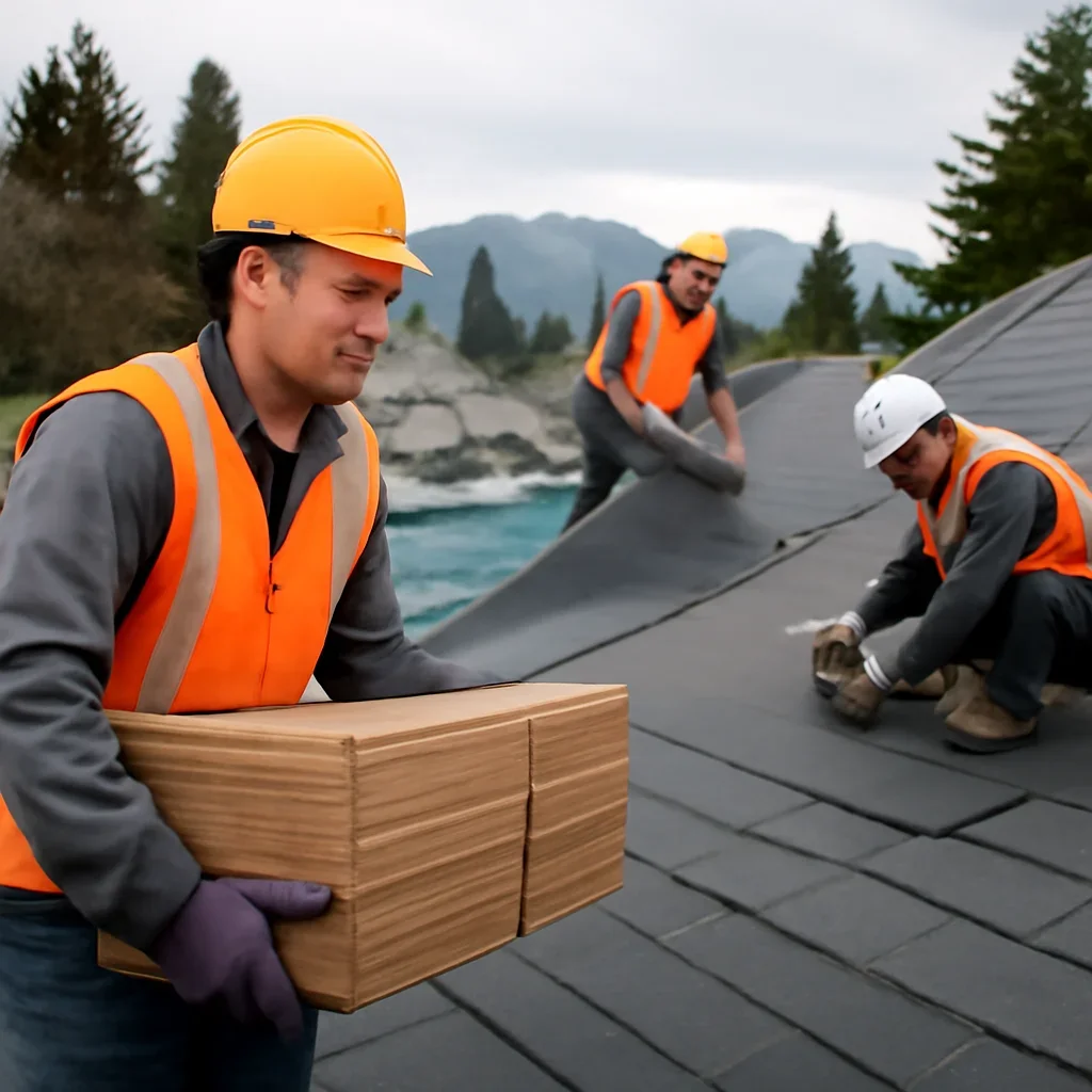 Organized work process for roofing company in north vancouver, b.c.
